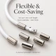 Clamp Cord End for Tres Cord - Metal Cord End 20 mm Diameter, 10 mm Diameter, 5.5 mm Cord Opening for Bags and Garments