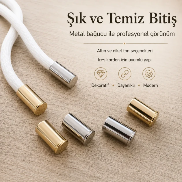 Easy Apply Cord End Tip for Bags and Garments 5 mm Opening GM0005