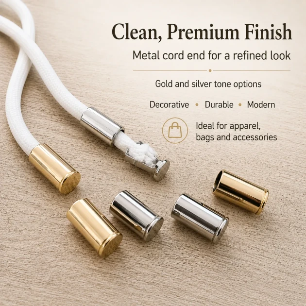Easy Apply Cord End Tip for Bags and Garments 5 mm Opening GM0005