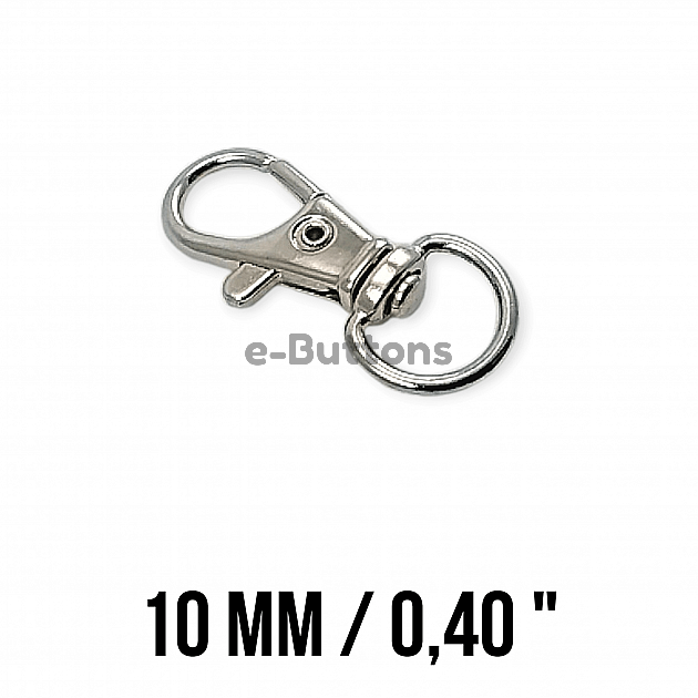 Keychain Hook 10 mm Spring Swivel Hooks - Paris Hook - Parrot Hook A 509