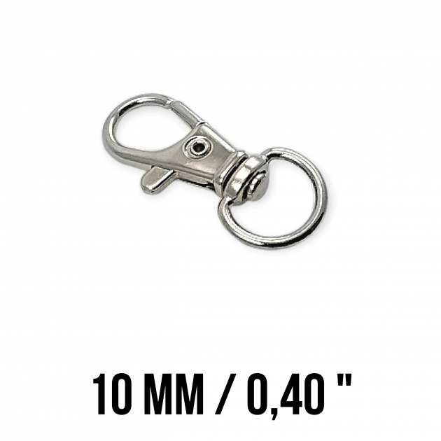 Keychain Hook 10 mm Spring Swivel Hooks - Paris Hook - Parrot Hook A 509