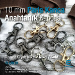 Keychain Hook 10 mm Spring Swivel Hooks - Paris Hook - Parrot Hook A 509