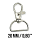 Keychain Hook 21 mm Spring Swivel Hooks - Paris Hook - Parrot Hook A 512