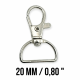 Keychain Hook 21 mm Spring Swivel Hooks - Paris Hook - Parrot Hook A 512