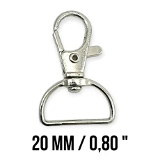 Keychain Hook 21 mm Spring Swivel Hooks - Paris Hook - Parrot Hook A 512