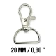 Keychain Hook 21 mm Spring Swivel Hooks - Paris Hook - Parrot Hook A 512
