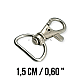 Parrot Hook 15 mm Almond Hook - Spring Swivel Wire Hook A 514