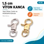 1,5 cm Viton Kanca Yaylı Döner Çanta ve Anahtarlık Kancası A 511VTN