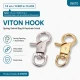 1,5 cm Viton Kanca Yaylı Döner Çanta ve Anahtarlık Kancası A 511VTN, zamak metalden üretilmiş, 35 mm uzunluk, 19 mm