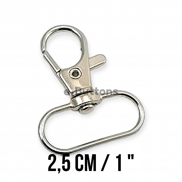 Keychain Hook 25 mm Spring Swivel Hooks - Paris Hook - Parrot Hook A 545