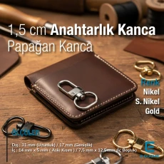 1,5 cm Gold Yaylı Döner Papağan Kanca 50 Adet/Paket A 546 PROMO