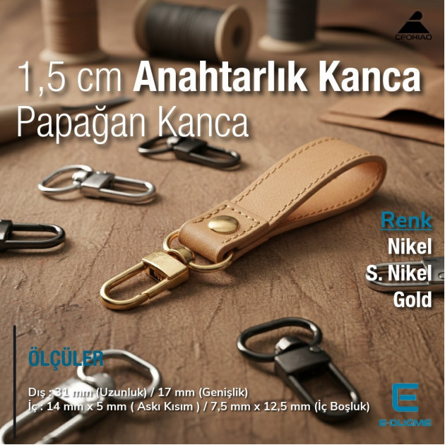 Lock Hook 14 mm Parrot Hook - Spring Swivel Hook A 546