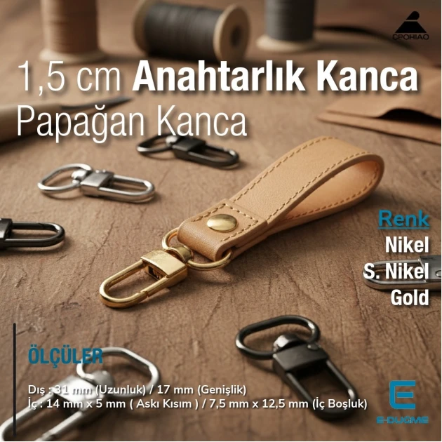 Lock Hook 14 mm Parrot Hook - Spring Swivel Hook A 546