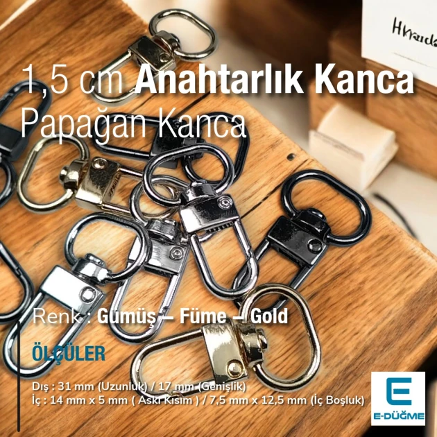 Lock Hook 14 mm Parrot Hook - Spring Swivel Hook A 546