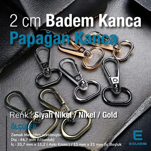 Badem Kanca 20 mm  Papağan Kanca A 548