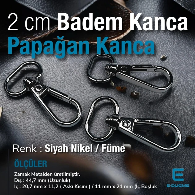 Badem Kanca 20 mm  Papağan Kanca A 548