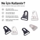 Tüfek Kancası 2,5 cm Zamak Metal Yaylı Askı Kayış ve Çanta Kancası A 552, çanta, kayış ve kemer kullanımı için ideal, sağlam