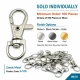 Paris Spring Swivel Hook A 578 with 9.7 mm / 0.382 in strap opening, ideal for keychains, lanyards, and small bag accessories