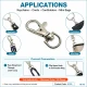 Paris Spring Swivel Hook A 578 with 9.7 mm / 0.382 in strap opening, ideal for keychains, lanyards, and small bag accessories