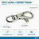 Paris Spring Swivel Hook A 578 with 9.7 mm / 0.382 in strap opening, ideal for keychains, lanyards, and small bag accessories