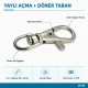 Paris Spring Swivel Hook A 578 with 9.7 mm / 0.382 in strap opening, ideal for keychains, lanyards, and small bag accessories