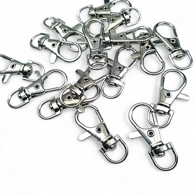 Paris Hook Spring Loaded Swivel Hooks - 10 mm 0,4" Keychain Hook - Parrot Hook (50Pcs/Pack) A 578PROMO