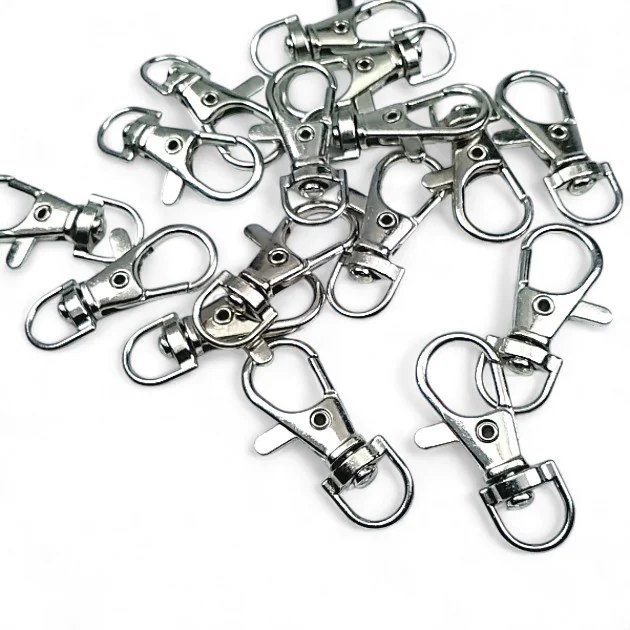 Paris Hook Spring Loaded Swivel Hooks - 10 mm 0,4" Keychain Hook - Parrot Hook (50Pcs/Pack) A 578PROMO
