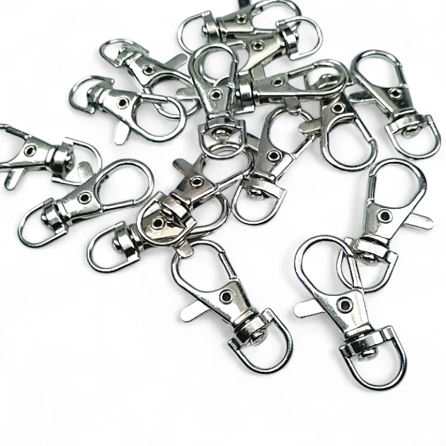 Paris Hook Spring Loaded Swivel Hooks - 10 mm 0,4" Keychain Hook - Parrot Hook (50Pcs/Pack) A 578PROMO
