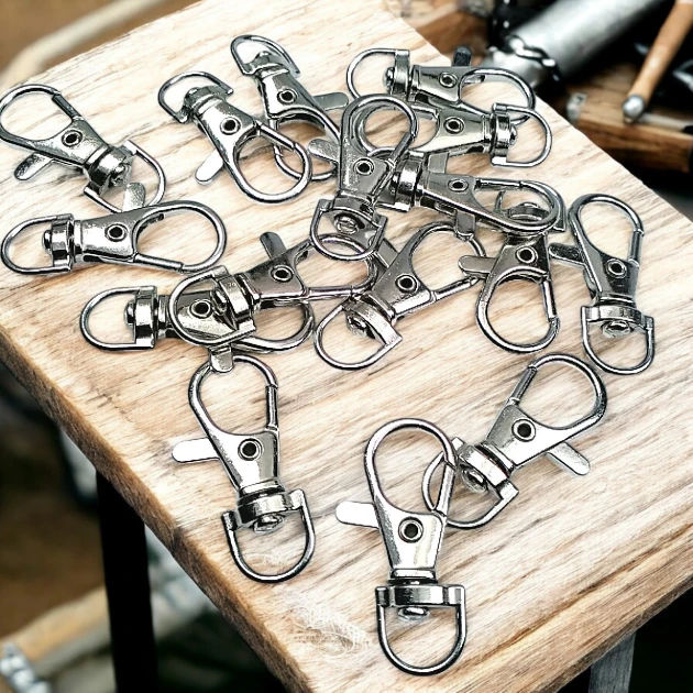 Paris Hook Spring Loaded Swivel Hooks - 10 mm 0,4" Keychain Hook - Parrot Hook (50Pcs/Pack) A 578PROMO