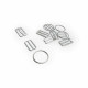 2 cm Hook Clasp Ring and Strap Adjustment Buckle Set of 3 AK00200 2 cm Hook Clasp Ring and Strap Adjustment Buckle Set of 3 AK00200