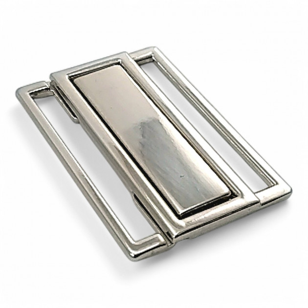 3 cm Luxury Metal Buckle with Snap - Mirrored Snap Buckle A 496