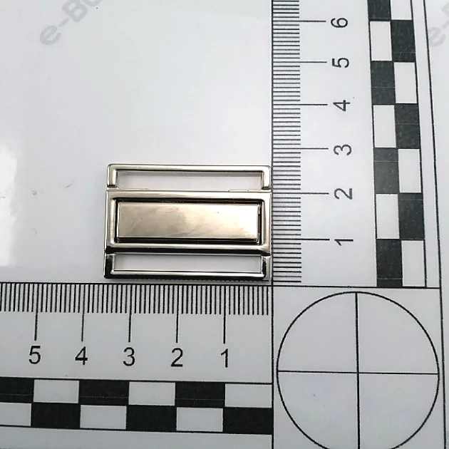 3 cm Luxury Metal Buckle with Snap - Mirrored Snap Buckle A 496