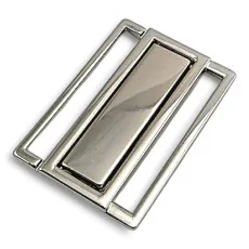 3 cm Luxury Metal Buckle with Snap - Mirrored Snap Buckle A 496