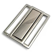 3 cm Luxury Metal Buckle with Snap - Mirrored Snap Buckle A 496