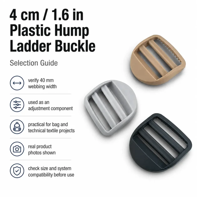 4 cm Plastic Hump Buckle for Bag Strap Adjustment - Durable and Stylish Ladder Buckle