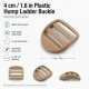 4 cm Plastic Hump Buckle for Bag Strap Adjustment - Durable and Stylish Ladder Buckle