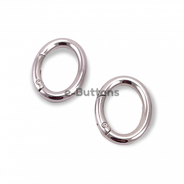 Spring Ring 2,5 cm Metal Egg Shape Spring Bag Ring A 467