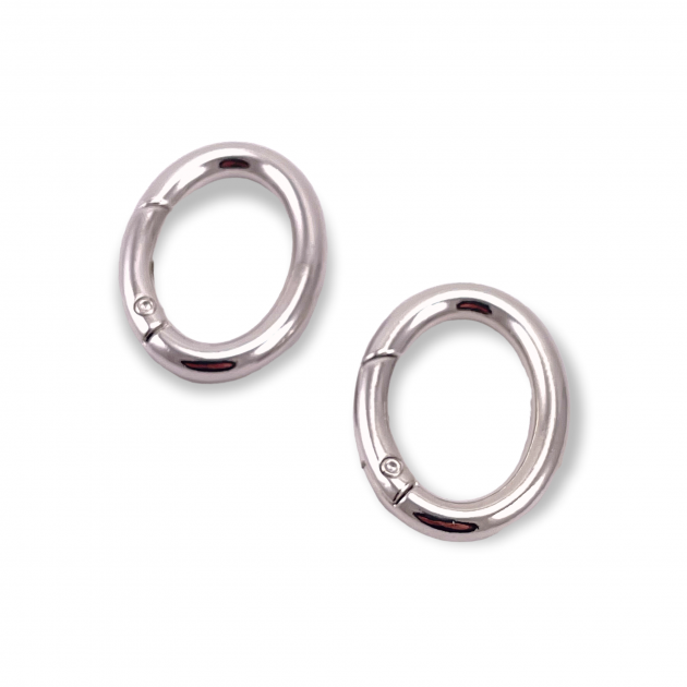 Spring Ring 2,5 cm Metal Egg Shape Spring Bag Ring A 467