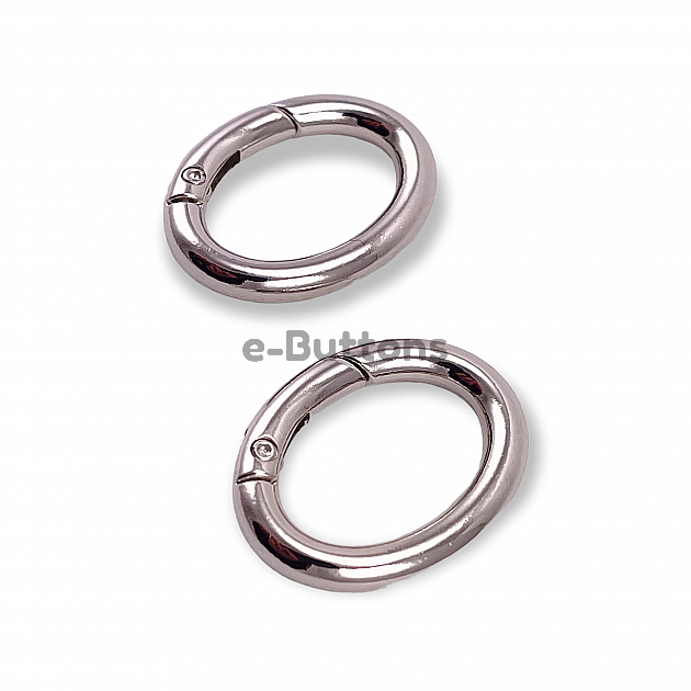 Spring Ring 2,5 cm Metal Egg Shape Spring Bag Ring A 467