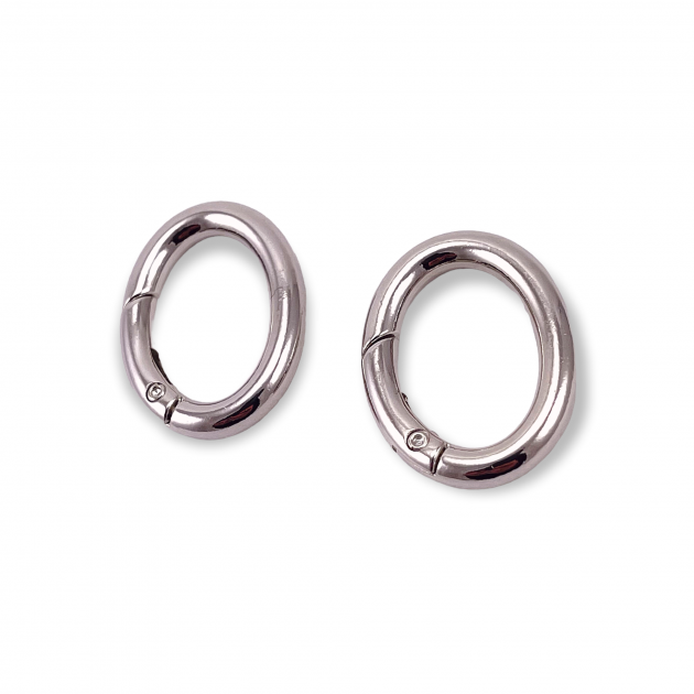 Spring Ring 2,5 cm Metal Egg Shape Spring Bag Ring A 467