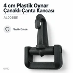 4 cm Plastik Oynar Çanaklı Çanta Kancası – 40 mm Kayış Uyumlu AL005551