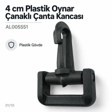 4 cm Plastik Oynar Çanaklı Çanta Kancası – 40 mm Kayış Uyumlu AL005551