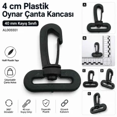 4 cm Plastik Oynar Çanta Kancası AL005551
