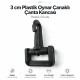 3 cm Plastik Oynar Çanaklı Çanta Kancası - 30 mm Kayış Uyumlu, çanta ve tekstil askılarında döner bağlantı sağlayan plastik
