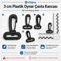 3 cm Plastik Oynar Çanta Kancası AL005552