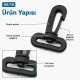 2.5 cm Plastic Swivel Bag Hook for 25 mm Webbing - Durable and Lightweight Connection for Bags