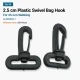 2.5 cm Plastic Swivel Bag Hook for 25 mm Webbing - Durable and Lightweight Connection for Bags