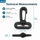 2.5 cm Plastic Swivel Bag Hook for 25 mm Webbing - Durable and Lightweight Connection for Bags
