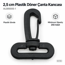 2,5 cm Plastik Döner Çanta Kancası – 25 mm Kayış Uyumlu AL005555-1