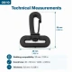 30 mm / 1.2 in Plastic Swivel Bag Hook AL005555-2